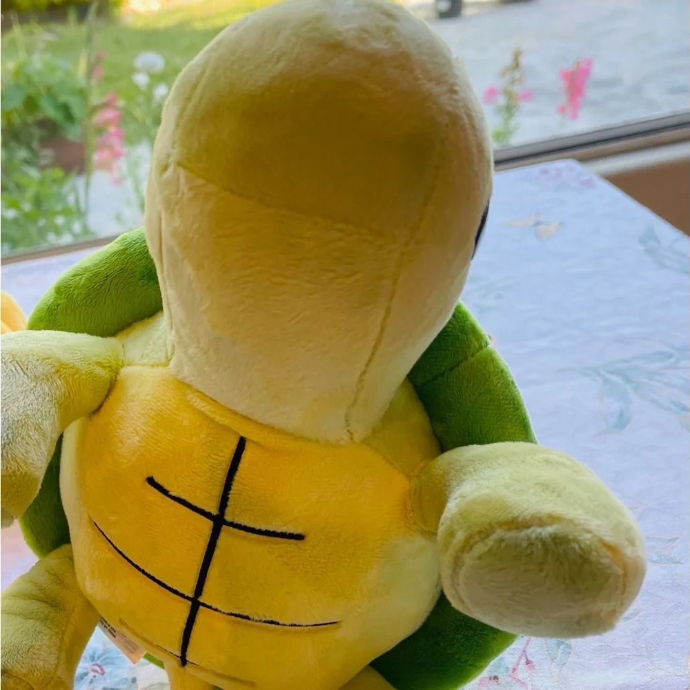 Bellzi 10” green turtle plush